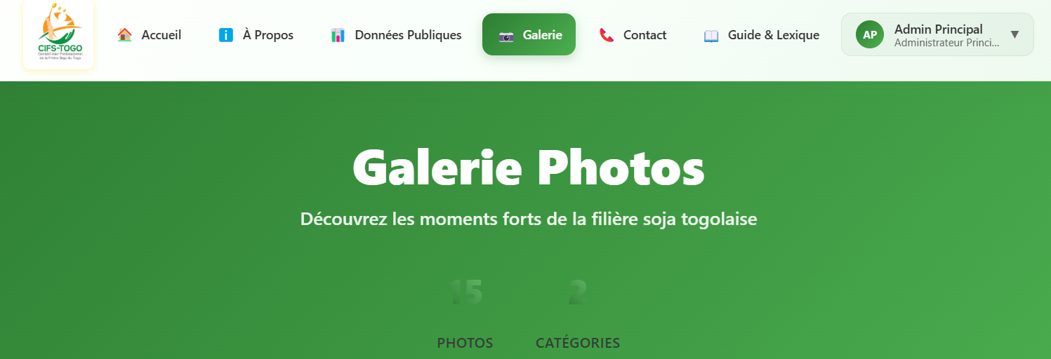 Page Galerie